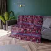 Triangles Crushed Velvet Blanket