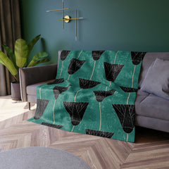 Locust Crushed Velvet Blanket