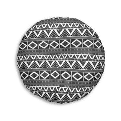BW Crush Round Floor Pillow