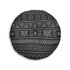 BW Mud Cloth Round Floor Pillow