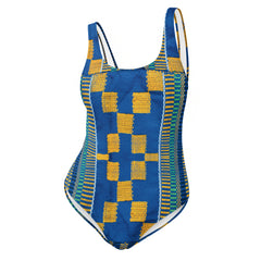 Blue/Yellow Kente Swimsuit