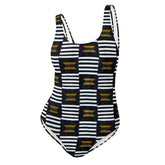 B/W Kente Swimsuit