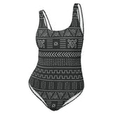 B/W Mudcloth Swimsuit