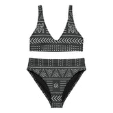 B/W Mud Cloth High Waist Bikini