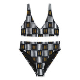 B/W Kente High Waist Bikini