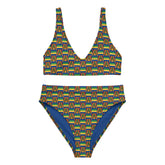 Digi Kente High Waist Bikini