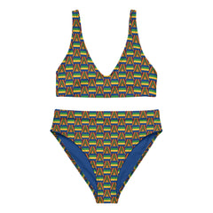Digi Kente High Waist Bikini