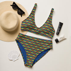 Digi Kente High Waist Bikini