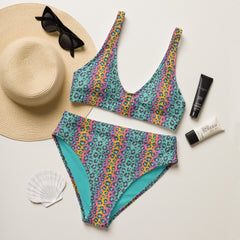 Leopard Print High Waist Bikini