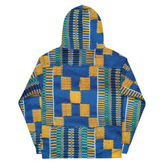 Blue/Yellow Kente Hoodie