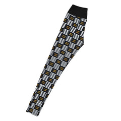 B/W Kente Leggings