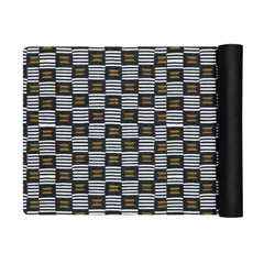 B/W Kente Yoga Mat