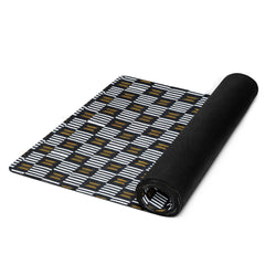 B/W Kente Yoga Mat
