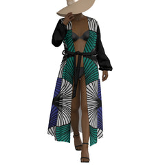 Swish Lace-Up Chiffon Robe