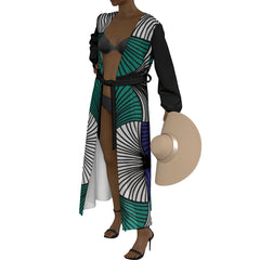 Swish Lace-Up Chiffon Robe