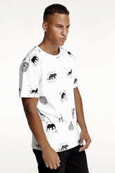 Daily Paper White Animal Print T-Shirt