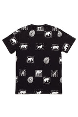 Daily Paper Black Animal Print T-Shirt