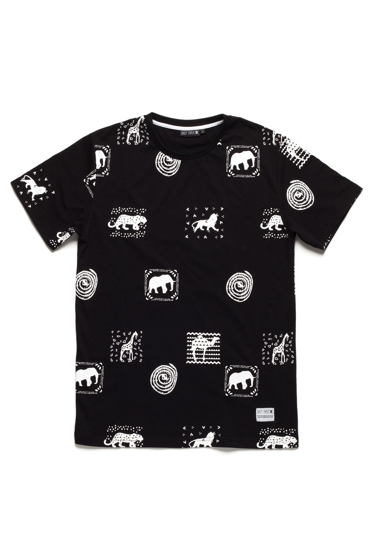 Daily Paper Black Animal Print T-Shirt