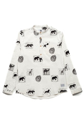 Daily Paper White Animal Print Shirt