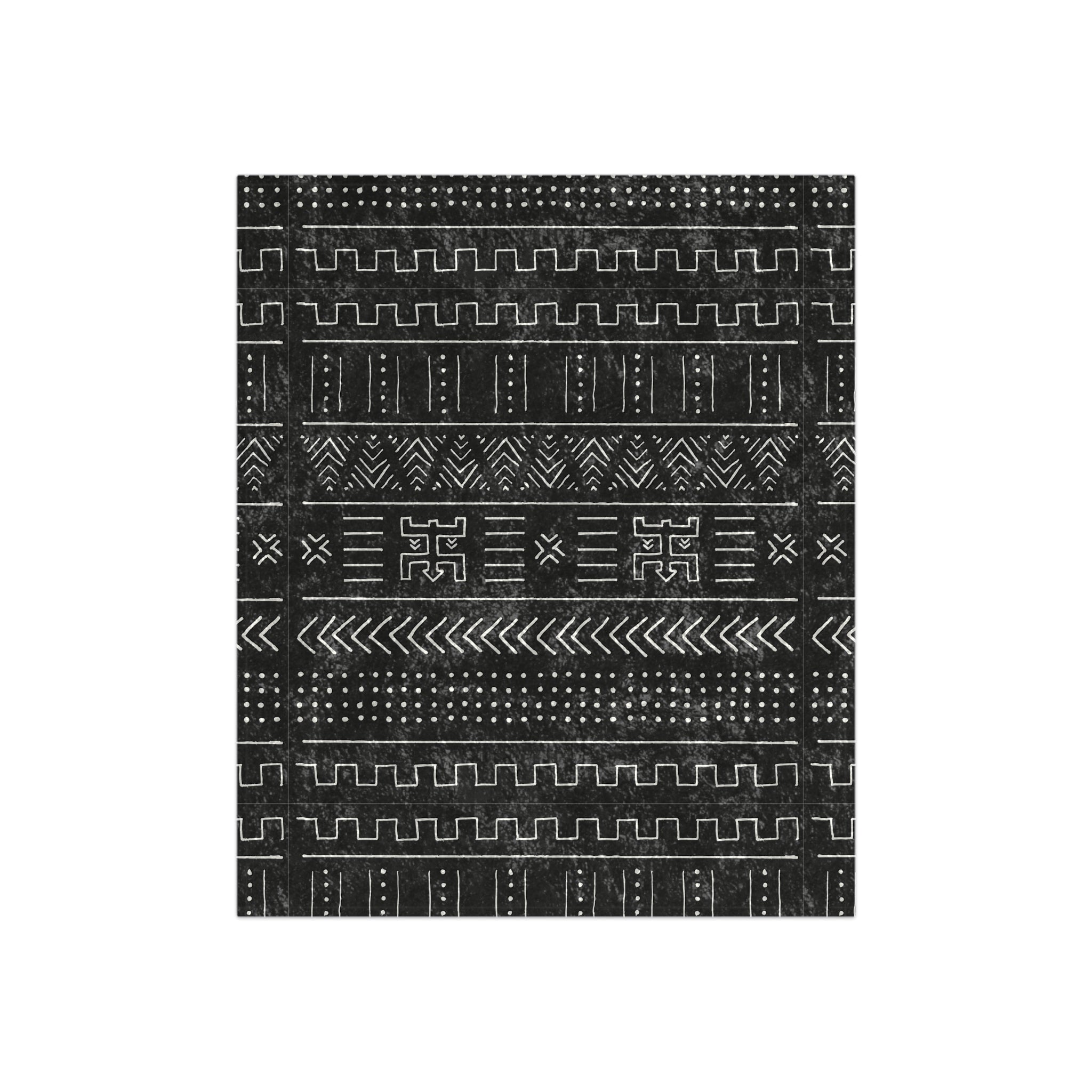 BW Mud Cloth Crush Crushed Velvet Blanket