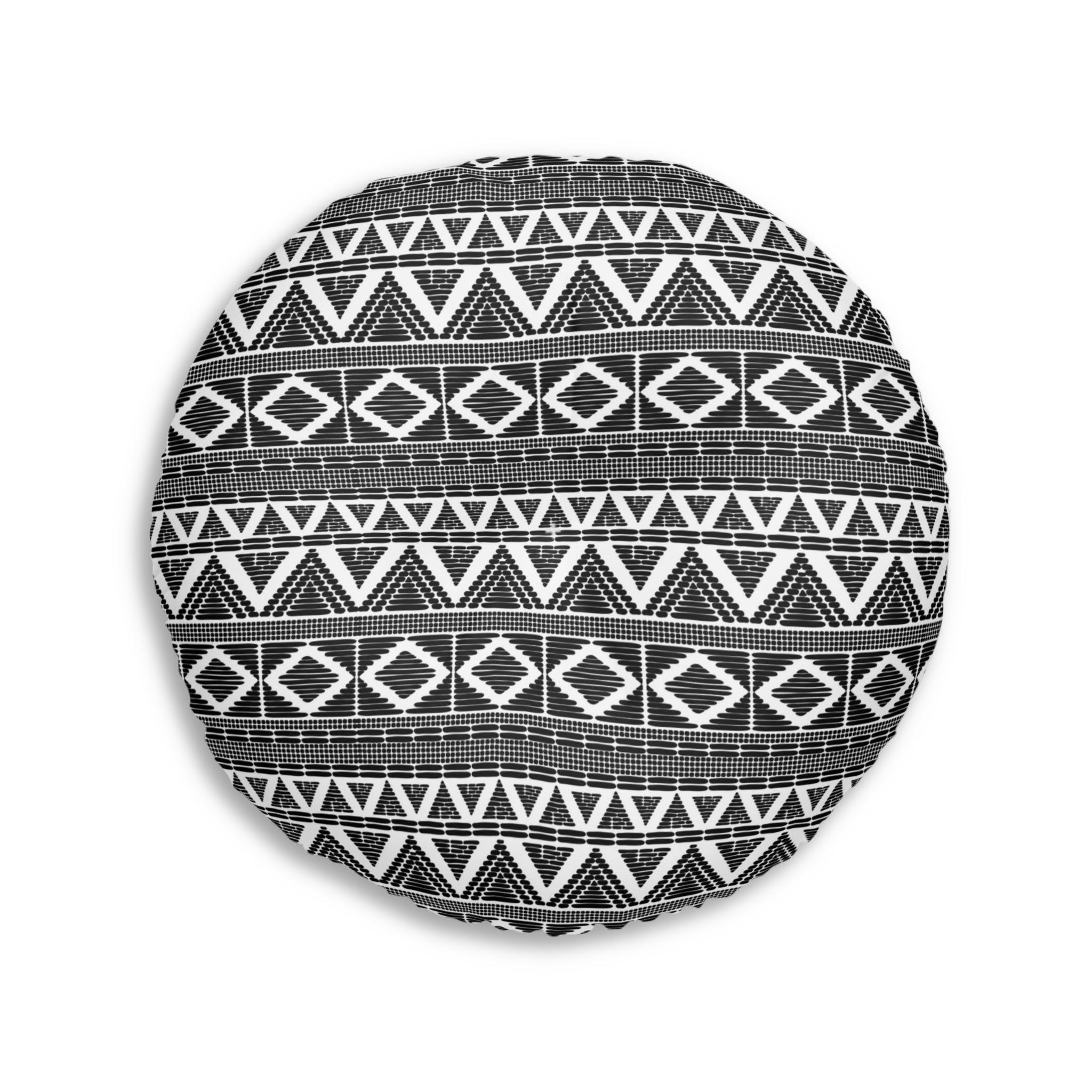 BW Crush Round Floor Pillow