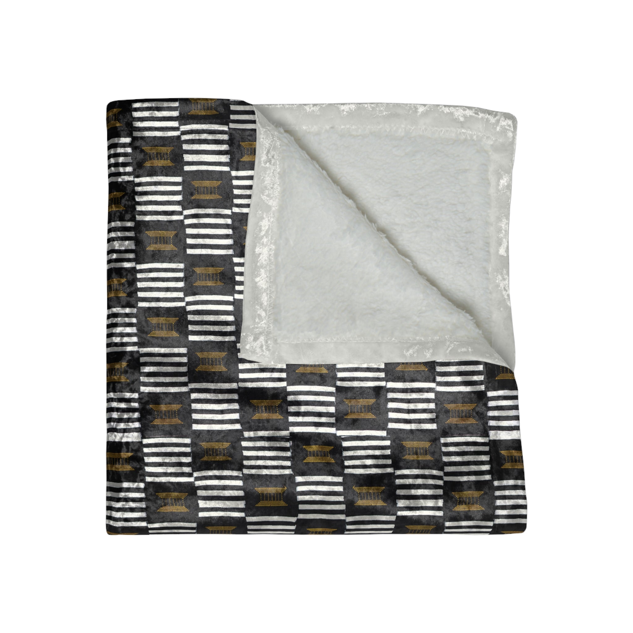 BW Kente Crushed Velvet Blanket