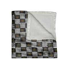 BW Kente Crushed Velvet Blanket