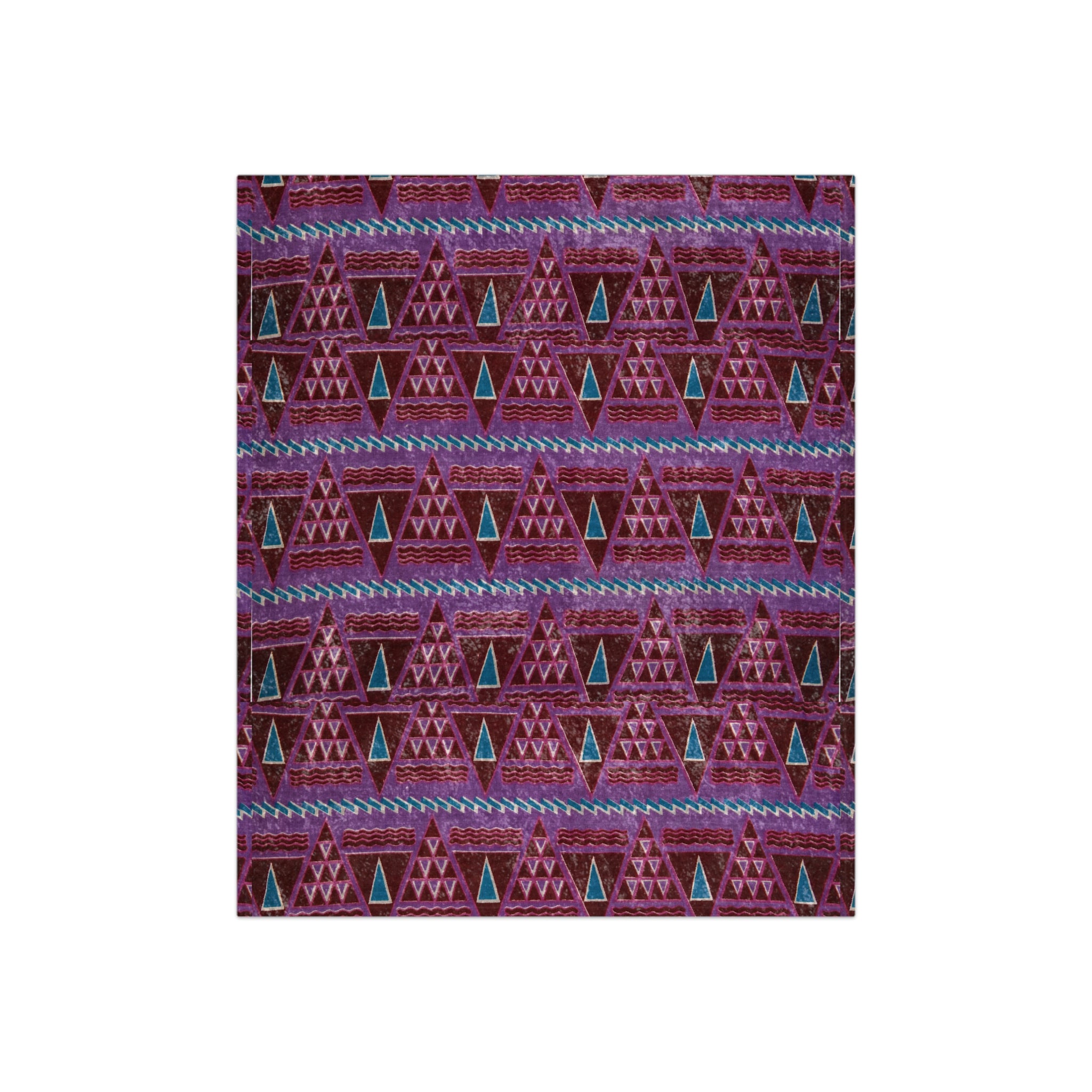Triangles Crushed Velvet Blanket