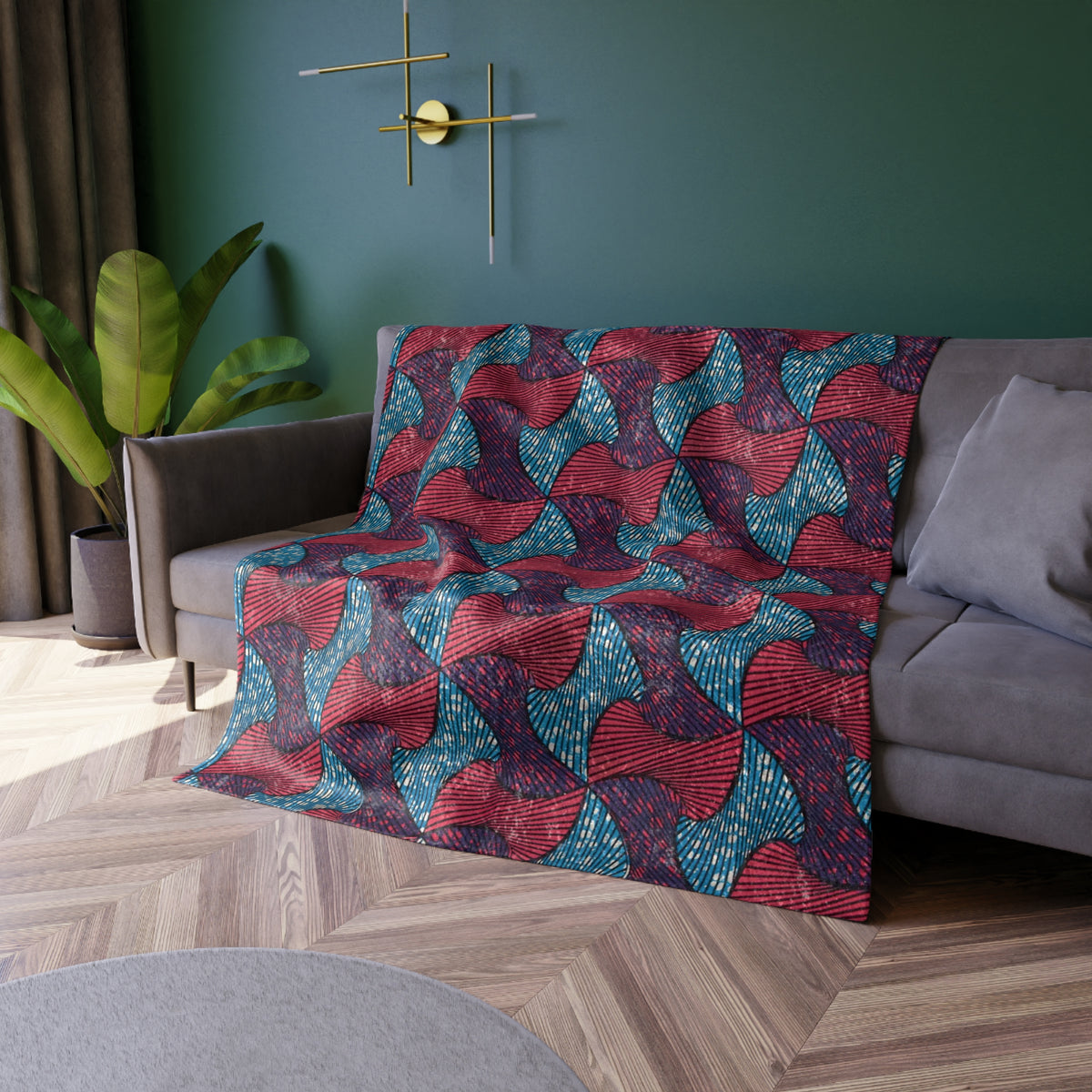 Twists Crush Crushed Velvet Blanket