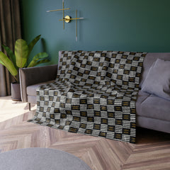 BW Kente Crushed Velvet Blanket