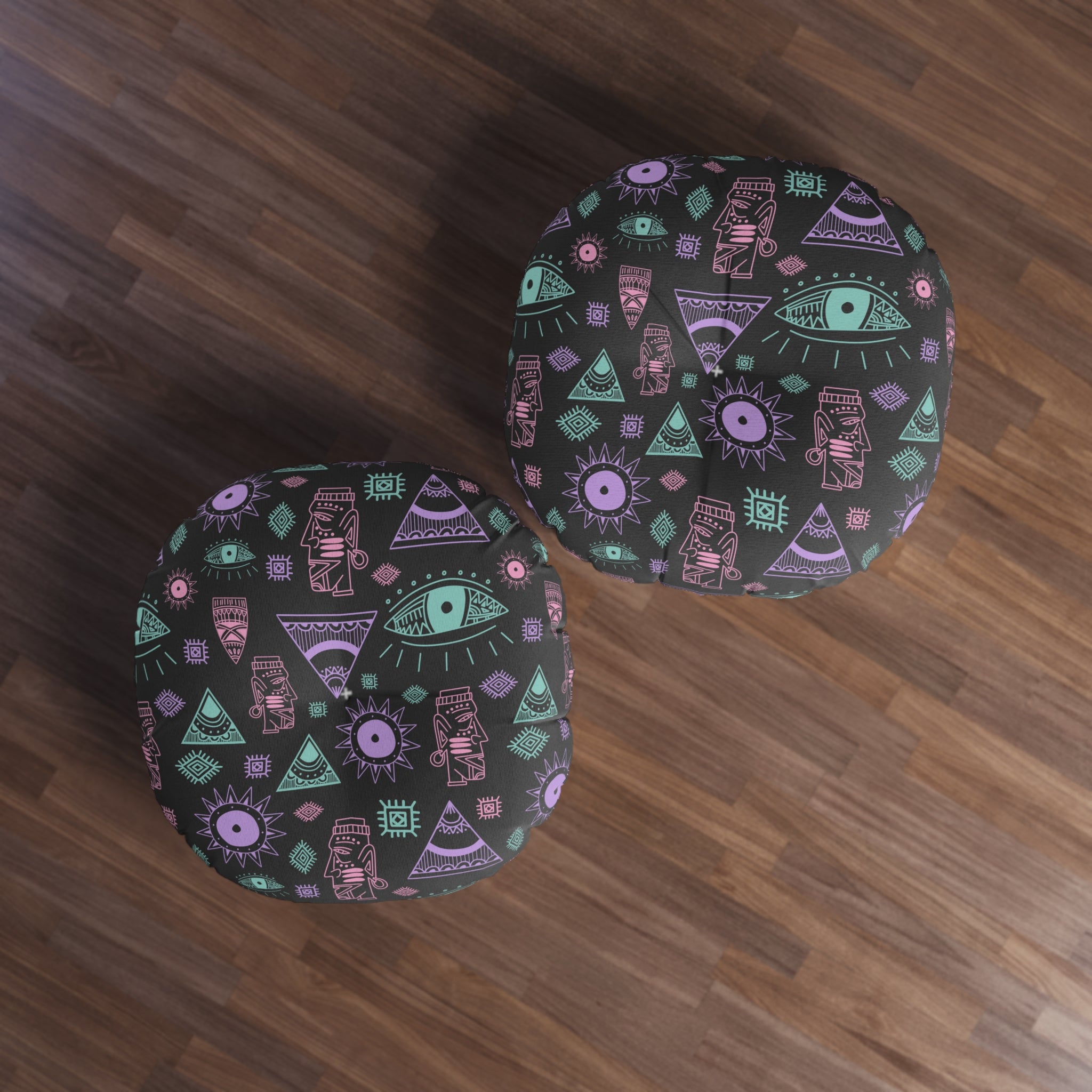 Tribal Round Floor Pillow