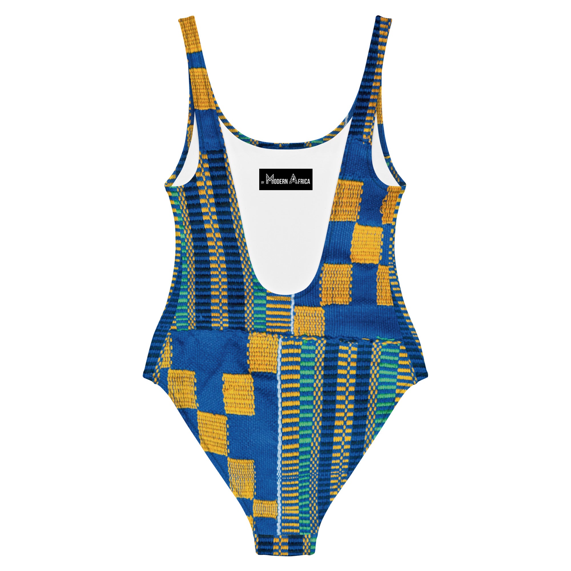 Blue/Yellow Kente Swimsuit