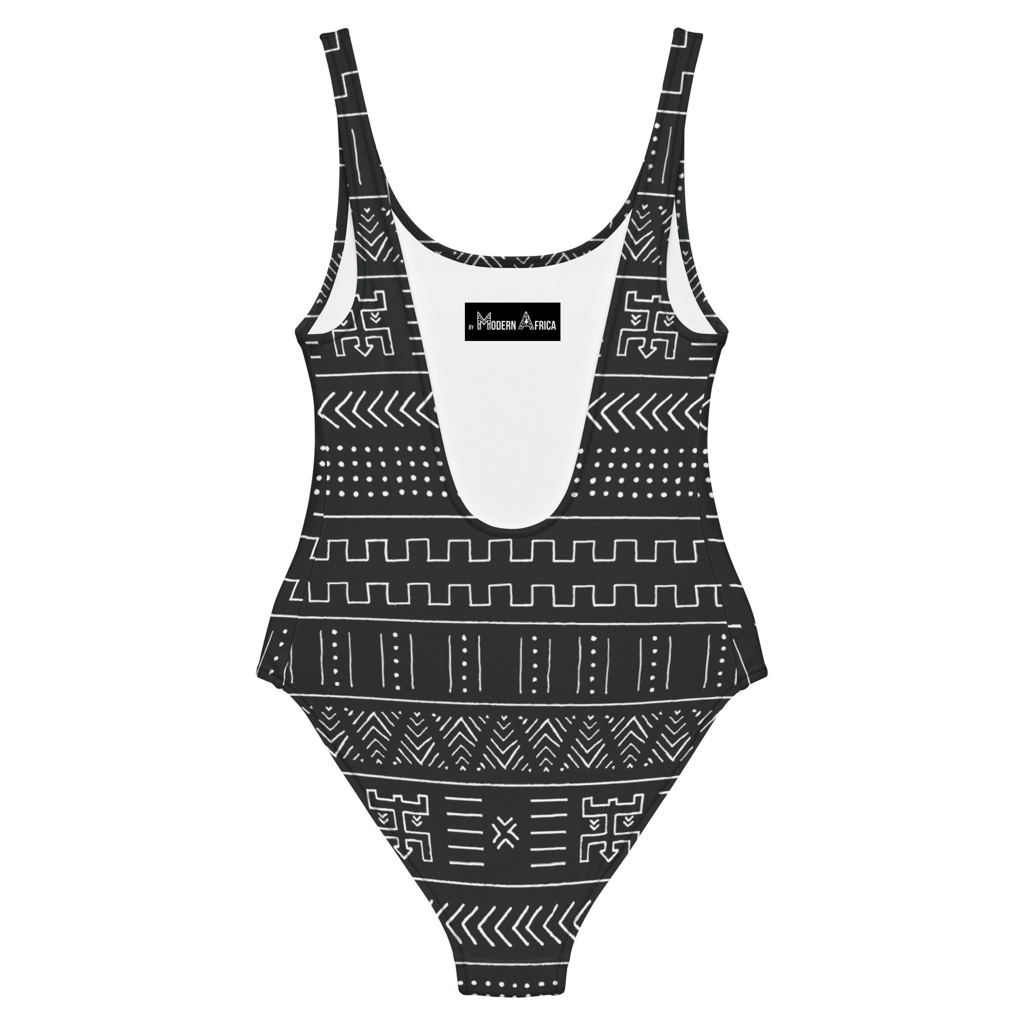 B/W Mudcloth Swimsuit
