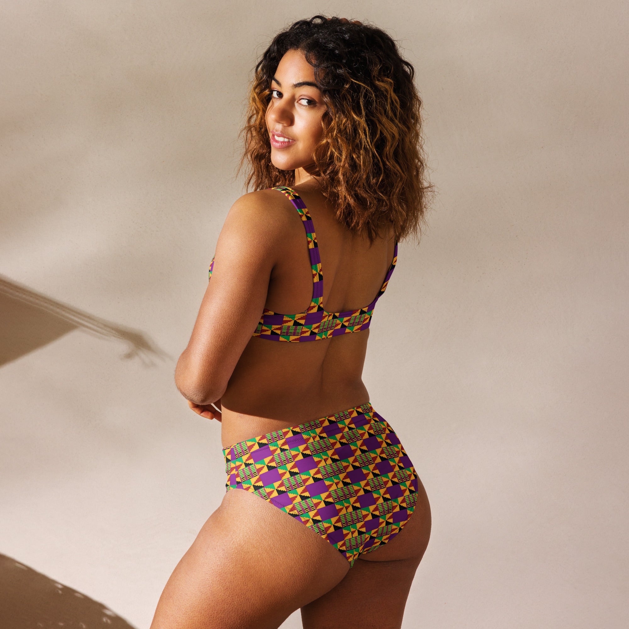 Kente Crush High Waist Bikini