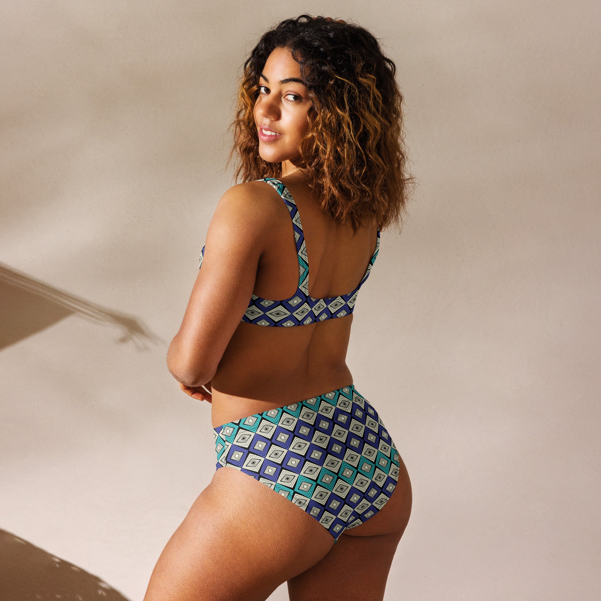 So Blue High Waist Bikini