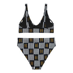 B/W Kente High Waist Bikini