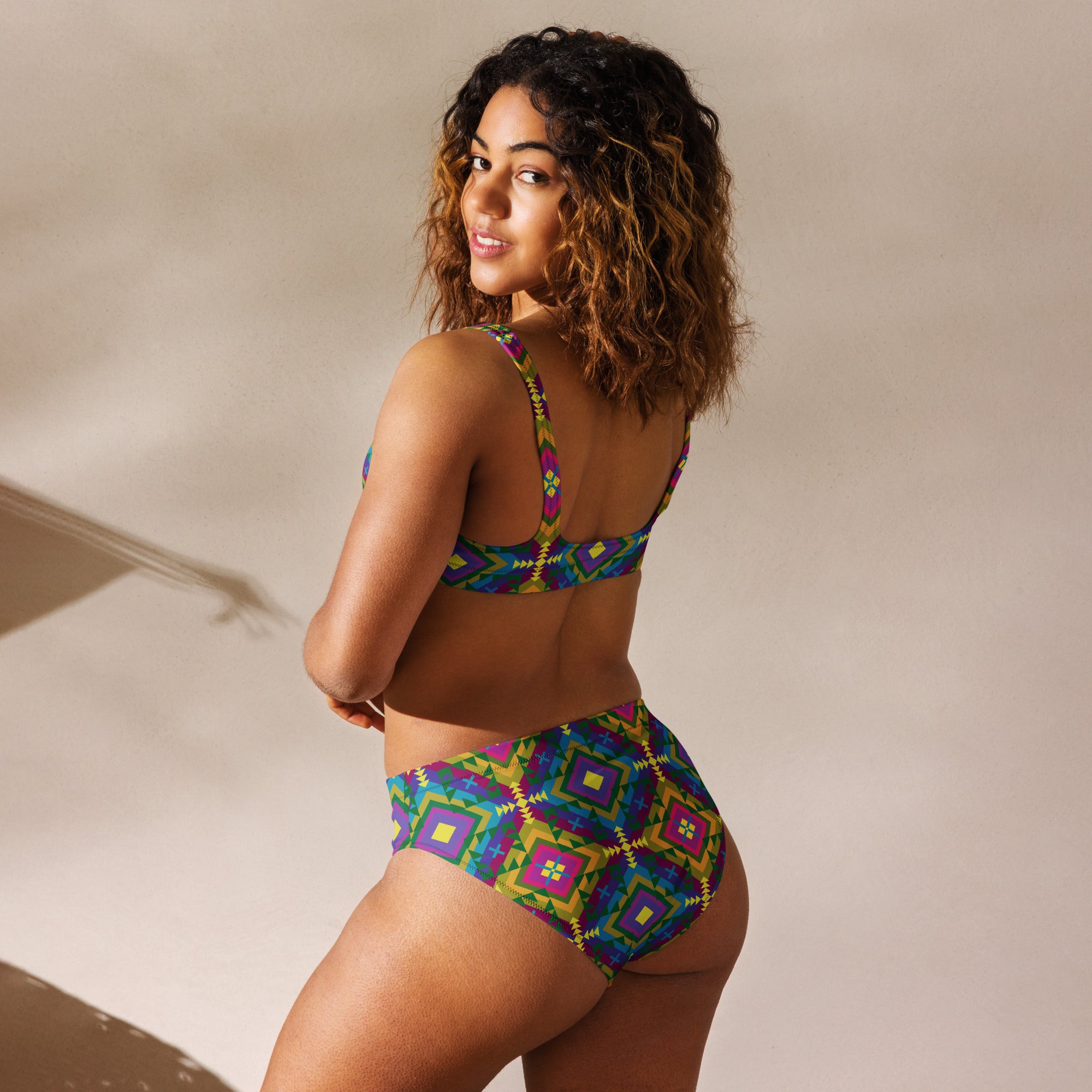 Kaleidoscope High Waist Bikini