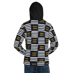 B/W Kente Hoodie