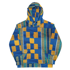 Blue/Yellow Kente Hoodie