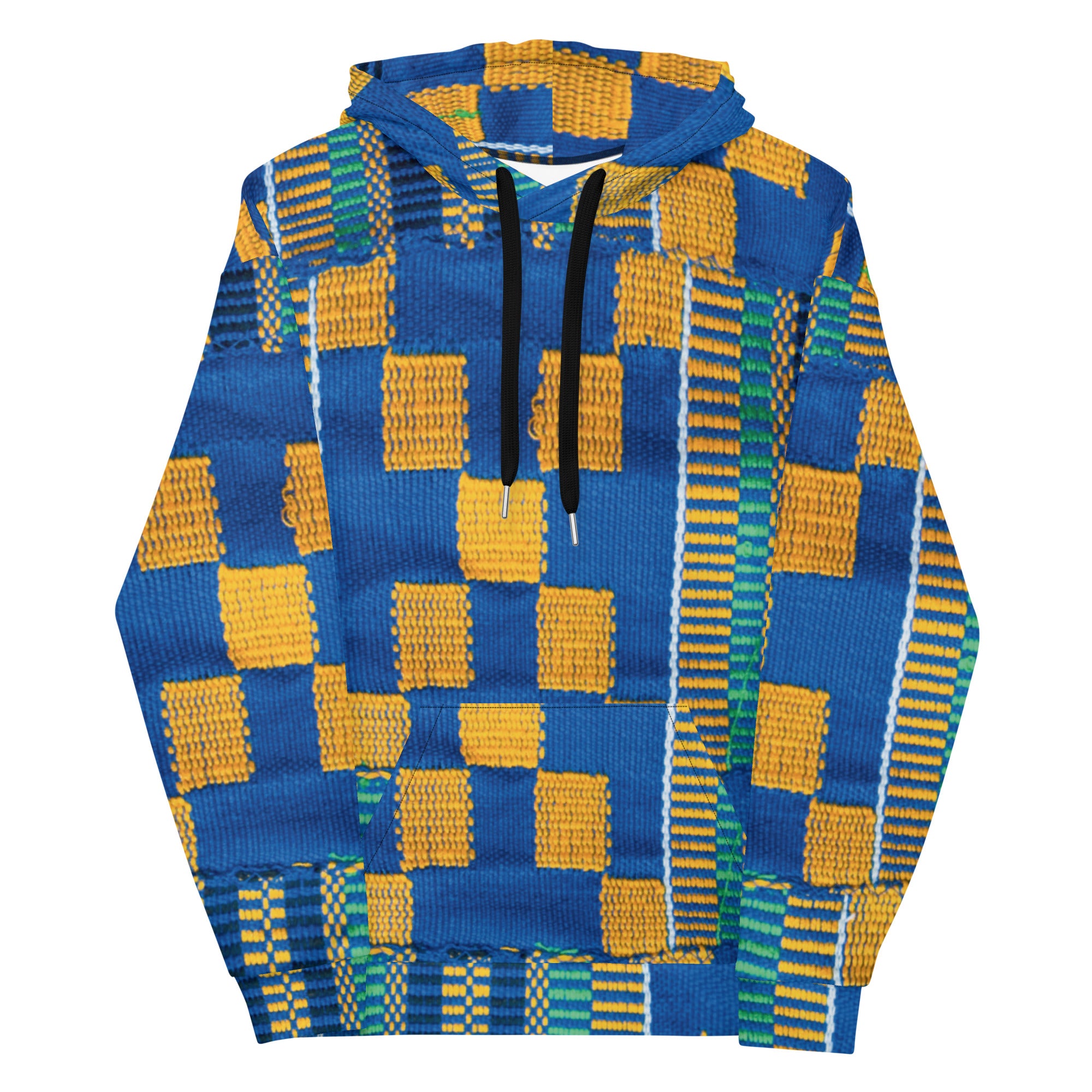 Blue/Yellow Kente Hoodie
