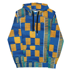 Blue/Yellow Kente Hoodie