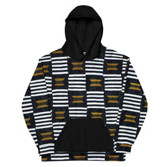 B/W Kente Hoodie