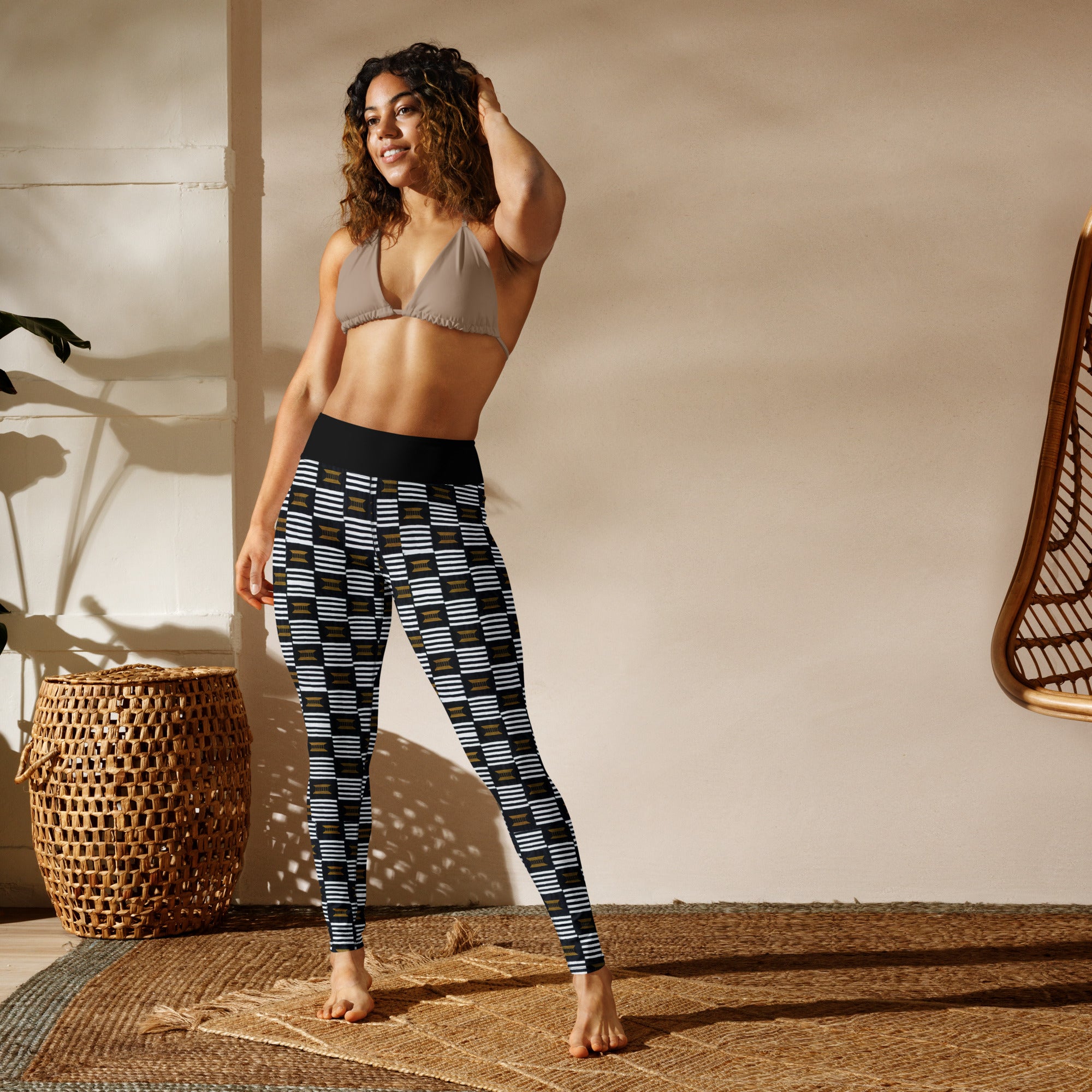 B/W Kente Leggings