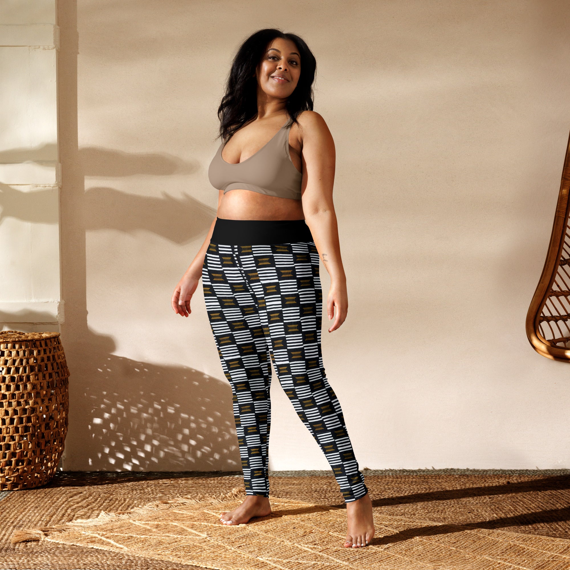 B/W Kente Leggings