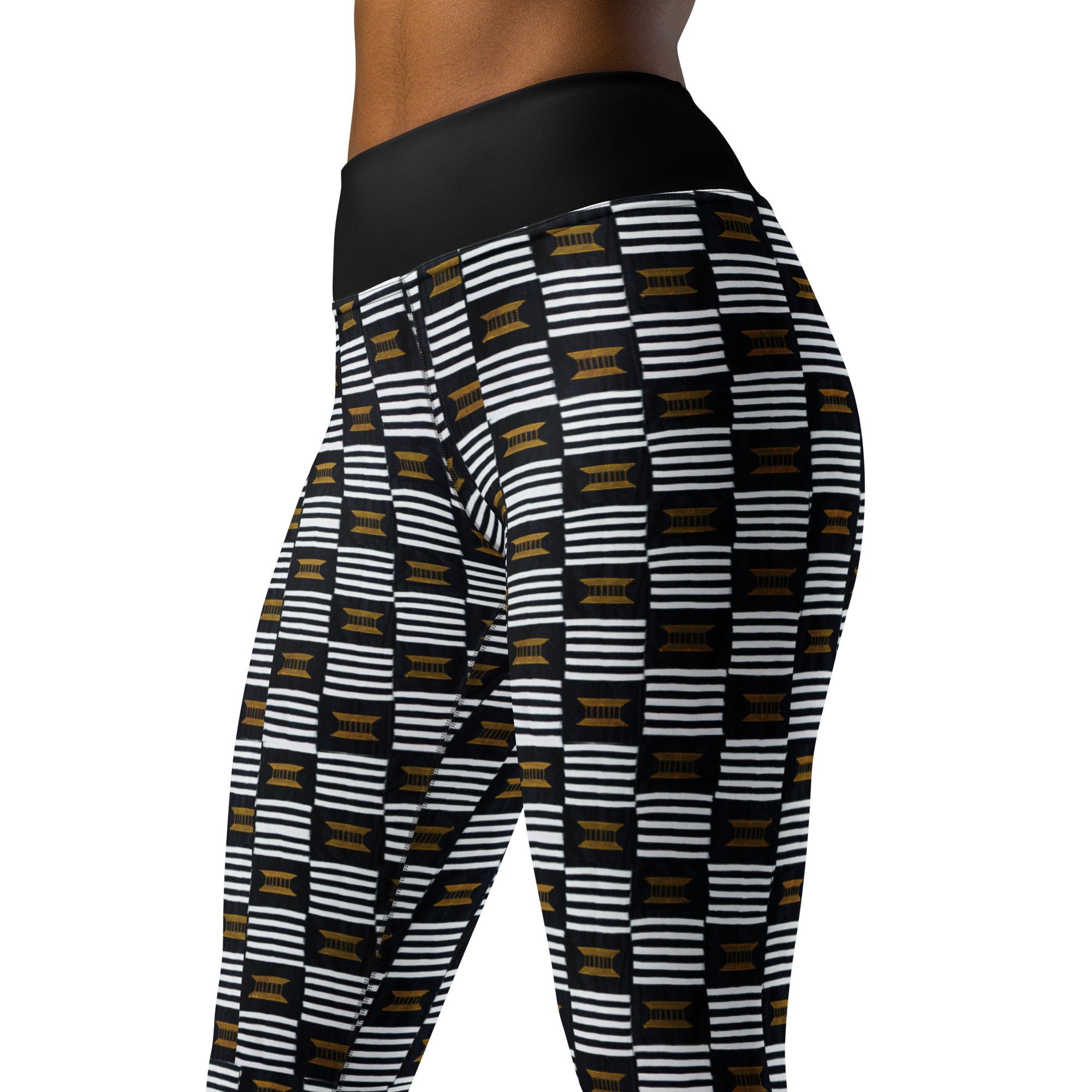 B/W Kente Leggings