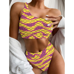 Happy Single Shoulder Bikini