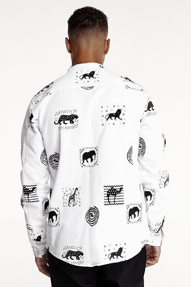 Daily Paper White Animal Print Shirt