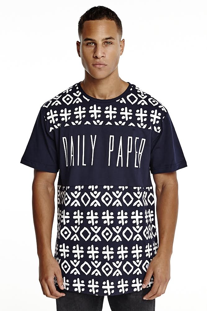 Daily Paper Navy Berber Panel T-Shirt